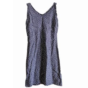 🐍Mini Floral Navy Blue Dress